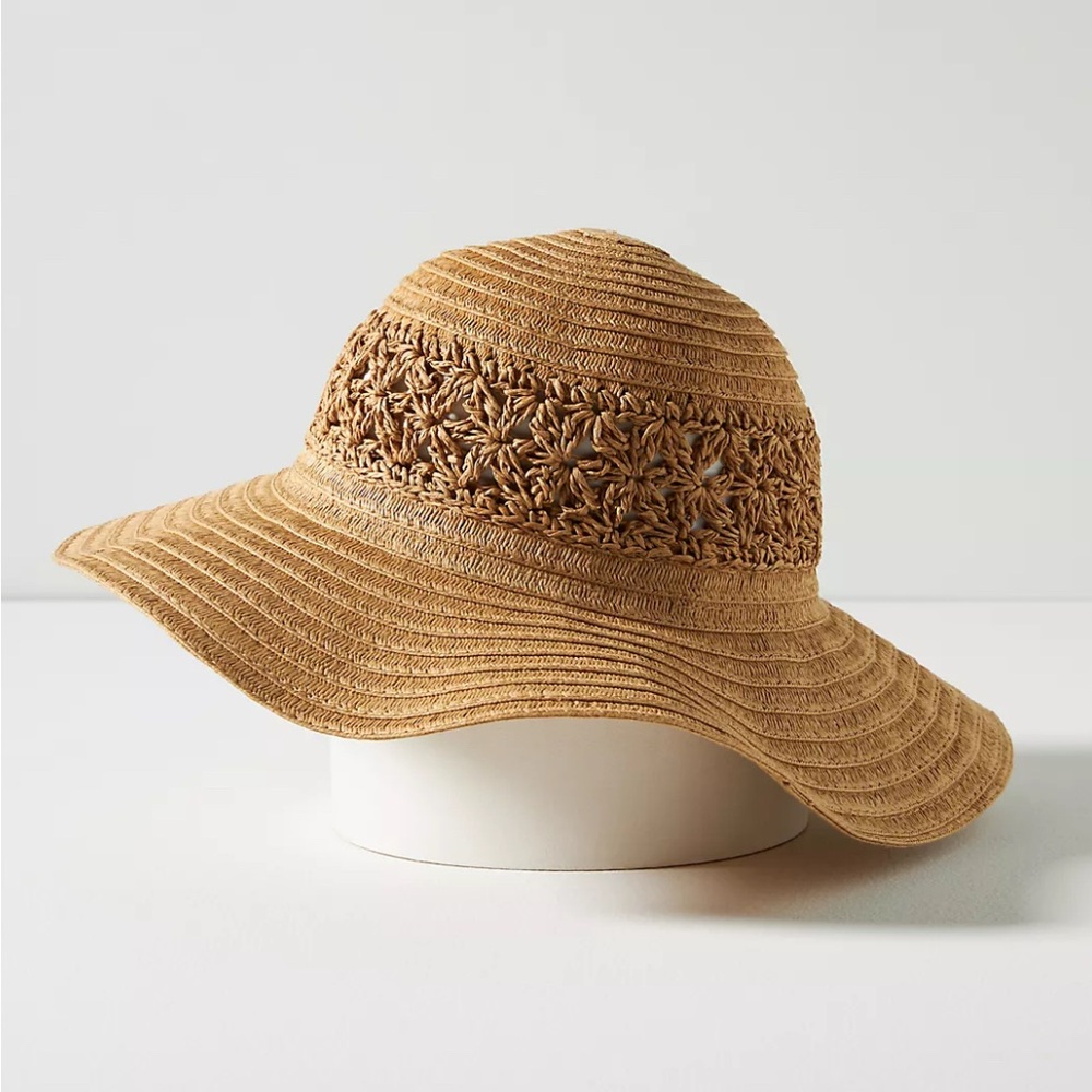 Anthropologie crochet floppy hat